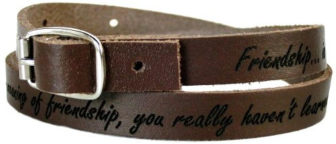 area17 Lederarmband Wickelarmband 50 cm braun mit Schnalle Armband mit Wunsch Gravur