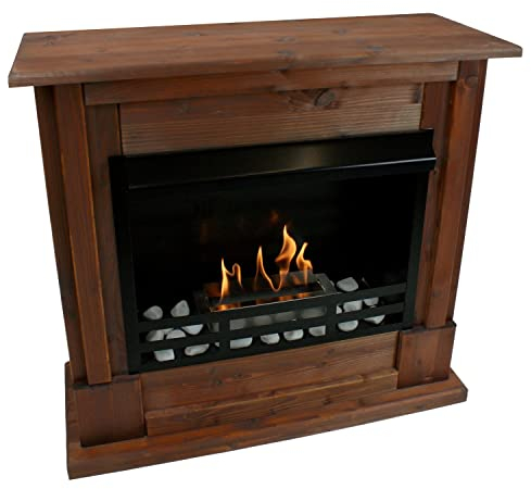 Kaminbau Mierzwa Ethanolkamin Gelkamin Modell Rafael Deluxe inkl. Zubehör - Farbwahl (Nussbaum)