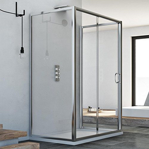 Box Doccia 3 lati 80x100x80 CM H185 trasparente mod. Replay Trio 1 Anta