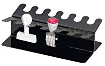 MAUL Stempelträger 22,5x12x6,5 cm | Eleganter Stempelhalter in gerader Ausführung | Platzsparender Büro Organizer für bis zu 12 Stempel | Ideal für Datumstempel und Firmenstempel | Schwarz