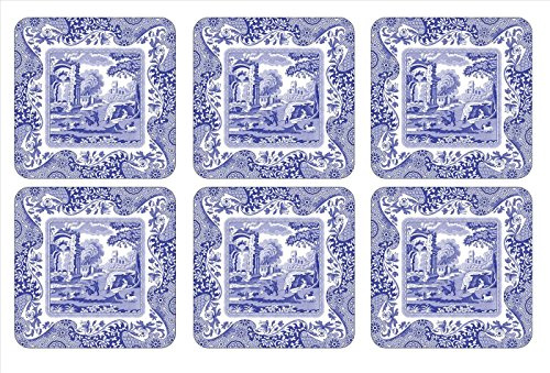 Spode Blue Italian Coasters, Set of 6