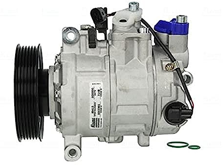 NISSENS A/C Kompressor für Klimaanlage Klimakompressor mit ID: 6SEU14C Kältemittel: R134a PAG 46 mit 115mm Riemenscheibe 6-Rillen Kompatibel mit AUDI A4 Avant 8K5, B8 4F0260805AR 8E0260805BQ 89415