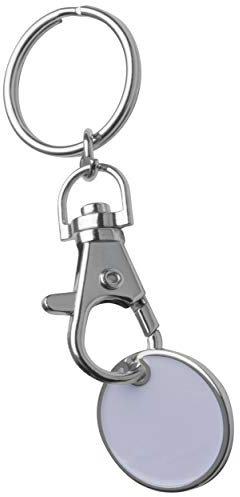 Jeton pour chariot avec porte-clés avec clip En métal Silber