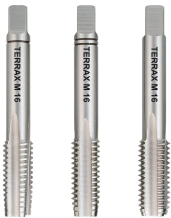 Ruko Terrax Handgewindebohrer Satz DIN 352 Geschliffen M16