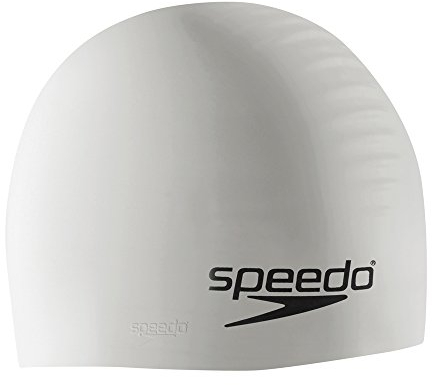 Speedo Unisex – Erwachsene Adult Swim Cap Silicone,White Badekappe, Silikon, Weiss/opulenter Garten, Einheitsgröße