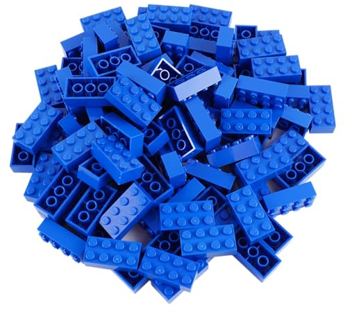 LEGO® Classic Basic 3001 2x4 Blaue Bausteine - 50 Stück Blau - Perfekt für Kreative Bauprojekte und LEGO® Konstruktionen