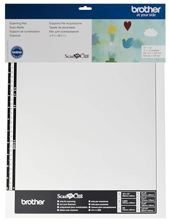 Brother ScanNCut Mat CAMATS12, 30,5 x 30,5 cm Scanmatte, Nicht klebend, um Materialien in individuelle Designs umzuwandeln (Verpackung kann variieren)