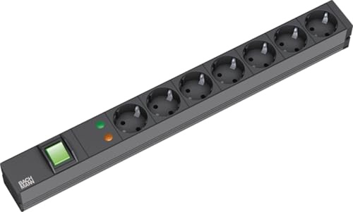 Bachmann 333.535 19Z 1HE 7-Fach Steckdosenleisten