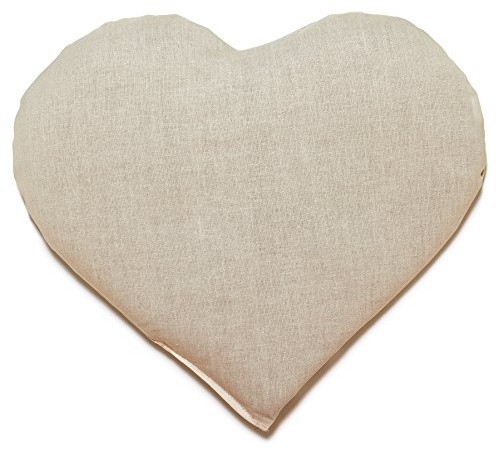 Cojín en corazón 30x25 blanco crudo | Saco térmico | Pequeña almohada térmica | Pepitas de uva