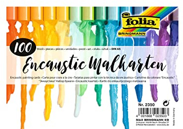 folia 2350 – Encaustic – målningskort, DIN A5-format, 100 ark, starkt komprimerat, mycket slätt specialpapper för vaxmålning