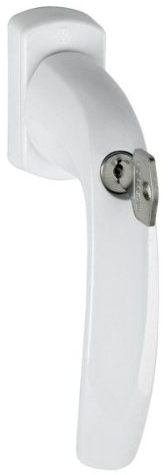 HOPPE Fenstergriff duraplus New York in Aluminium verkehrsweiß /abschliessbar/ (mit TBT1)