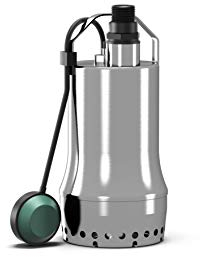 Wilo-Drain TSW 32/8-A, Schmutzwasser Tauchpumpe aus Edelstahl zur Förderung von leicht verschmutztem Wasser aus Kellern, Behältern, Teichen, Brunnen, Kabellänge 10m, max. 11600l/h, max. 0,8 bar, 300W