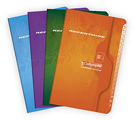 Clairefontaine 821C Vokabelheft 9x14cm 48 Blatt kariert 70g farbig sortiert