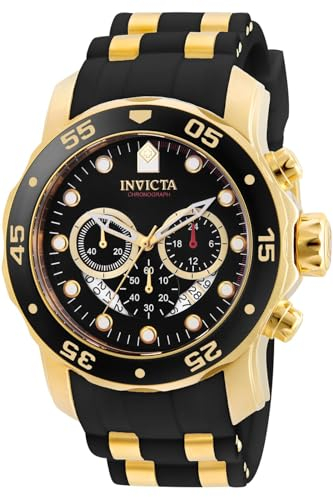 Invicta Men's Analog Quartz Watch with Polyurethane Stainless Steel Strap 6981