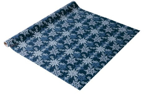 Sigel GP114 julpapper Frosty Nights, 5 m x 70 cm, vit/blå