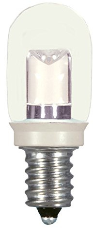 Satco S9177 LED T6 Clear 2700K Candelabra Base Light Bulb, 0.8W