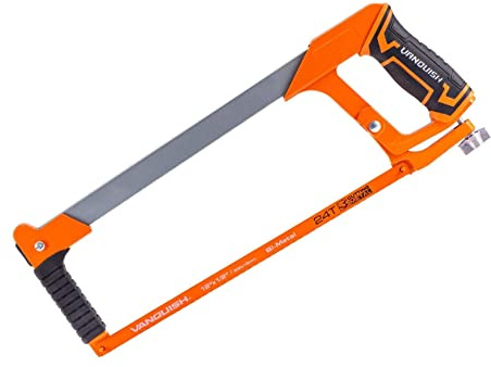 VANQUISH Hack Saw Frame with 12 Inch Blade Hand Bow Saw for Gardeners,PVC Pipes,Metal Pipes,Wood Saws (4854)
