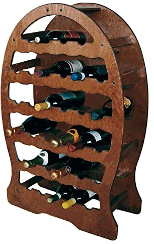 Cantinetta PORTABOTTIGLIE 33 POSTI VINO A BOTTE in legno multistrato