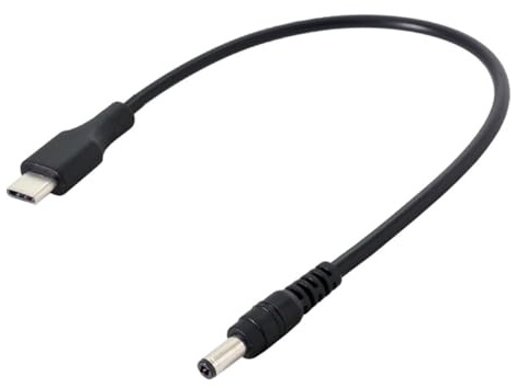 USB 3.1 Typ C USB-C auf DC 5,5, 2,5 mm Netzstecker, Netzteil-Verlängerungskabel für Apple New MacBook, 20 cm