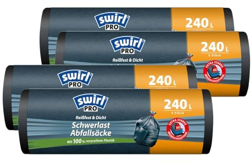 Swirl Schwerlast Säcke 240L 5 stk./ Rolle (4er Pack)