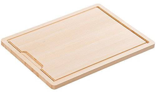 Kesper 68102 Tranchierbrett mit Saftrille aus FSC-Buche, 50 x 36 x 2 cm