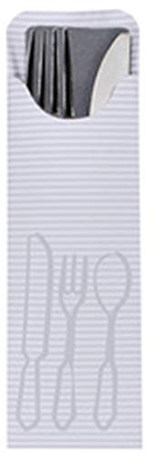 PAPSTAR 100 Bestecktaschen bordeaux, 23,5 x 7,3 cm, inklusive farbiger Serviette, 81013