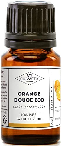 MY COSMETIK - Ätherisches Süßorangenöl - Aus biologischem Anbau - HEBBD/HECT chemotypisiert - 100% rein und natürlich - ECOCERT-zertifiziert - 10 ml