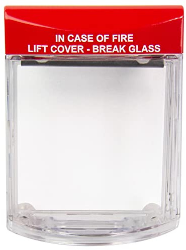 Call Point Stopper, STI-6931 - Safety Technology International, Call Point Protector, Surface Mount, Polycarbonate Fire Alarm Break Glass Cover, Red Fire Model