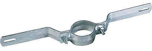 LEMAX® Rohrschelle R350, feuerverzinkter Stahl, für Ø 76mm, Lochabstand 500mm, 30x545mm