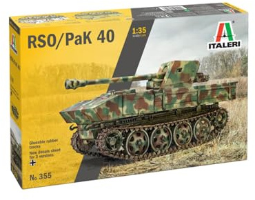 Italeri 0355 1:35 7.5cm RSO with PAK40 - originalgetreue Nachbildung, Modellbau, Plastik Bausatz,Panzer Bausatz, 1:35, Modellbausatz, Zusammenbauen, Unlackiert