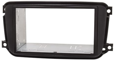 tomzz Audio 2451-039 Doppel DIN Radioblende Set kompatibel mit Smart fortwo 451 Facelift ab Bj.10.2010-2014 schwarz mit Einbaukit