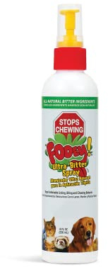 Fooey! Ultra Bitter No Chew Spray for Dogs, Cats, Horses, Rabbits, Ferrets, Birds - Anti-Chew Bitter Spray for Dogs Stop Chewing Furniture - Dog Deterrent Spray Training Aid Safe for Pets - 8 fl oz