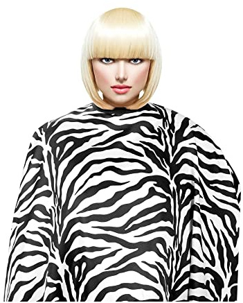 Cricket Zebra Hair Cutting Cape for Adults Professional Stylist Salon Barbershop Hairdresser Cape for Haircuts with Adjustable Snap Neck Closure