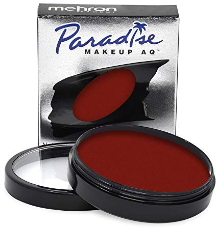 Mehron Makeup Paradise Makeup AQ Pro Size | Stage & Screen Performance, Face & Body Painting, Beauty, Cosplay, and Halloween | Water Activated Face Paint, Body Paint 1.4 oz (40 g) - Red