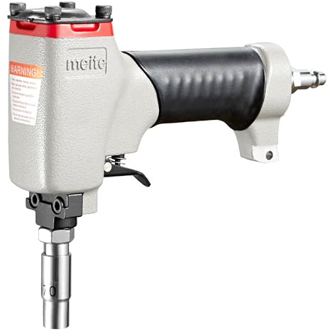 meite 1170 Pneumatic Deco Nail Gun 7/16 Inch (11.7mm) Head Diameter Air Decorative Tack Nailer Pins Nailer for Sofa Leather, Upholstering Furniture