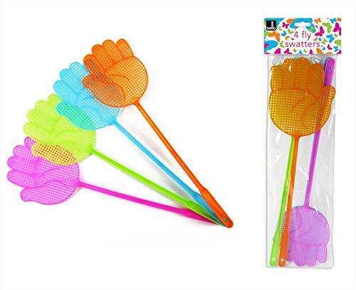 BELLO Fly Swat Bugs Wasps Mosquito Pest Pack of 4 Indoor Outdoor Travel Office