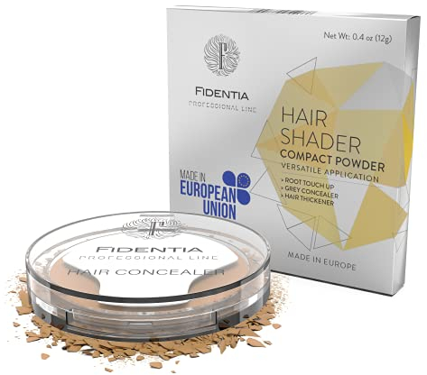 Fidentia Hair Shader 12g | Made in EU | Haar Concealer zur Haarverdichtung & Ansatzkaschierung - Hellbraun