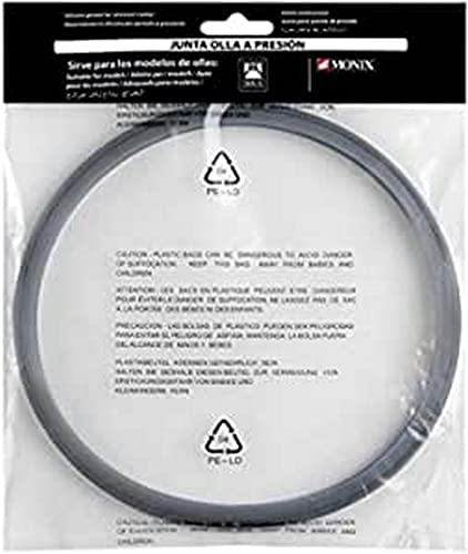 BRA Junta Silicona para ollas a presión MONIX 4 litros, 6 litros y 7 litros, Gris, 22 cm