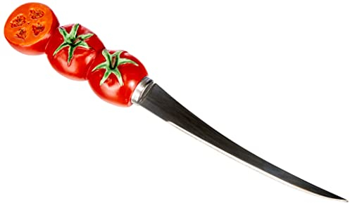 FACKELMANN 43231 Tomatenmesser Funny Kitchen, 20 cm ,Rot