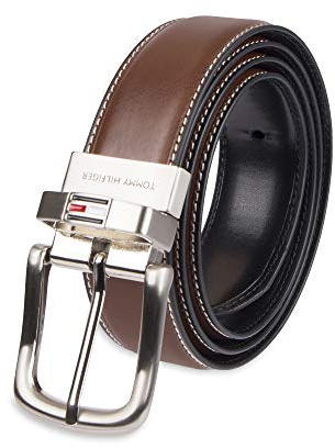 Tommy Hilfiger Men's Sw-08-4699-brn-42 Belt, Brown/Black, Medium