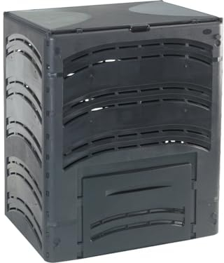 Compostiera in plastica MAKI - 500 L - Nero