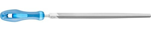 PFERD TOOLS Werkstattfeile Dreikant, Länge 200mm, dreieckige, spitz zulaufende Feile, Kreuzhieb H1 auf drei Seiten, Ergonomie-Feilenheft, 11211206 – für die grobe Zerspanung und zum Schruppen geeignet