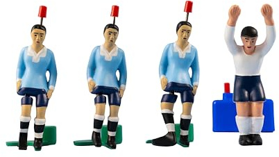 TIPP-KICK Classiques – Uruguay, Champions de la Coupe du Monde 1930 – Le Set de Joueur de Football de Table avec Les Kicker, Top-Kicker, Star-Kicker et Gardien de But I Accessoires I Figurines Foot