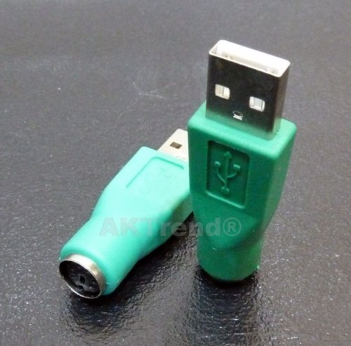 Juego de 10 adaptadores USB – A macho a PS2 hembra