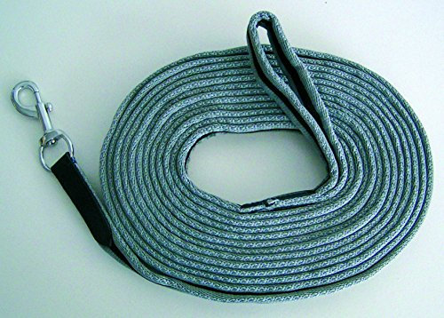 LONGIERLEINE, weich gesteppt *mit Karabiner und Handschlaufe* ca. 8 m lang