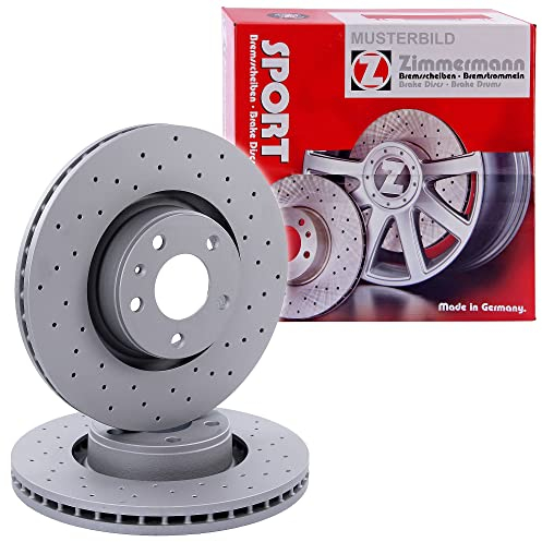 2x ORIGINAL ZIMMERMANN SPORT-BREMSSCHEIBE SATZ BREMSSCHEIBEN COAT Z BREMSEN BELÜFTET GELOCHT Ø321 VORNE