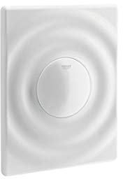 GROHE Surf, Abdeckplatte WC (Betätigungsplatte 16cm x 20cm, manuelle Auslösung, Druckknopfbetätigung, Drückerplatte für den Spülkasten), alpinweiß, 37063SH0