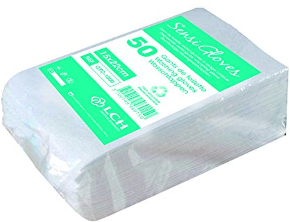 LCH Sensigloves Guantes de baño desechables Bolsa de 50 piezas