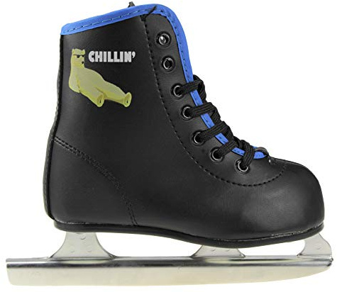 American Athletic Shoe Boy's Little Rocket Double Runner Ice Skates, Black, 9