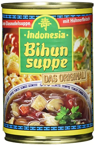 Indonesia Original Bihun Suppe | Das Original | Leckere Suppe mit Gemüse und Hähnchen | 390 ml
